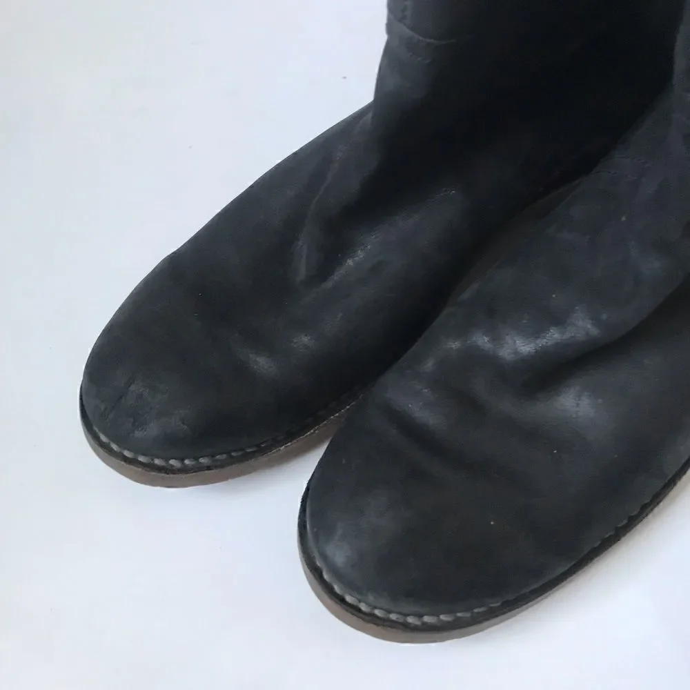 Frye Celia over the knee black leather boots NWOT